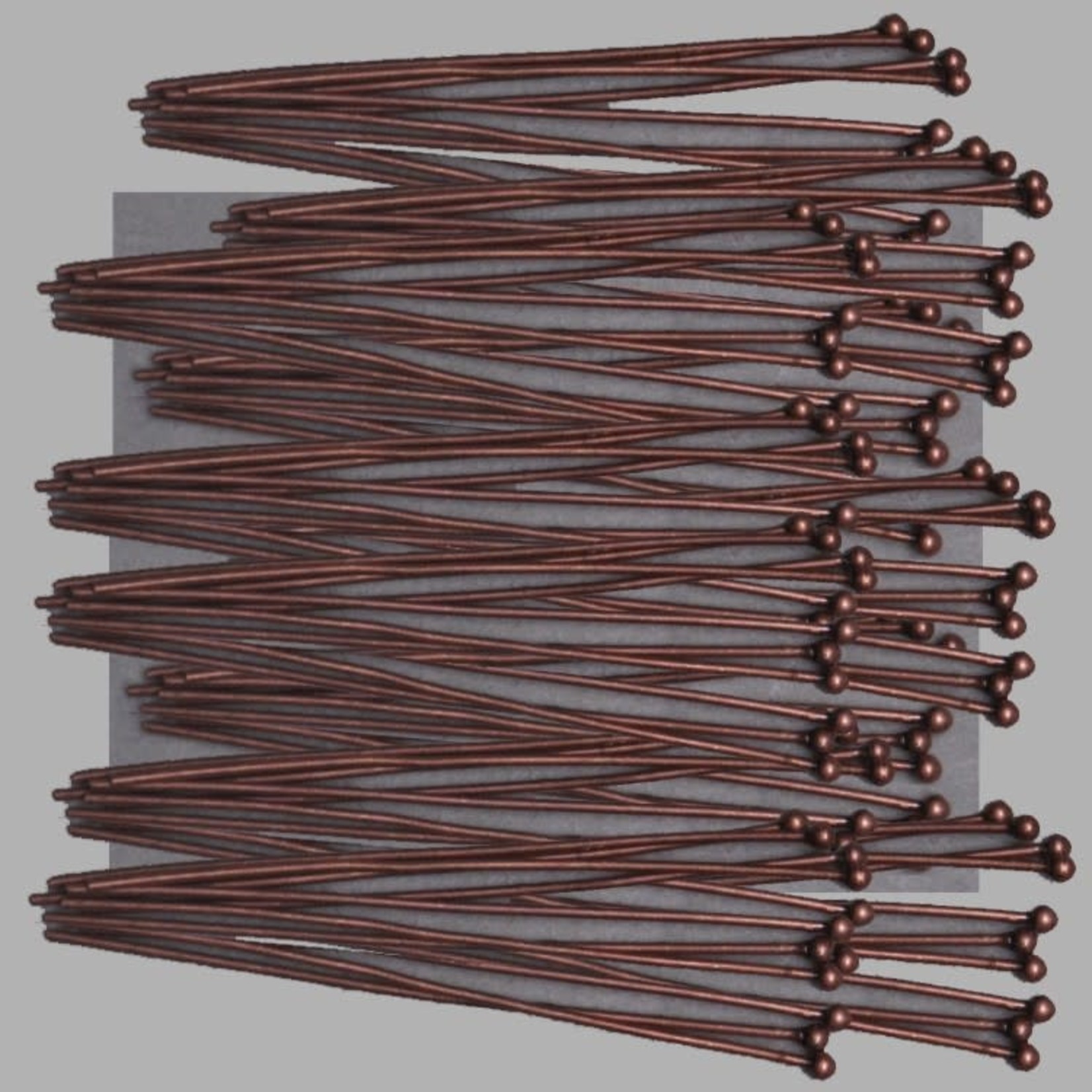 Antique Copper Plated Ballpin 20 Ga  2" Nickel-Free - 100 pieces