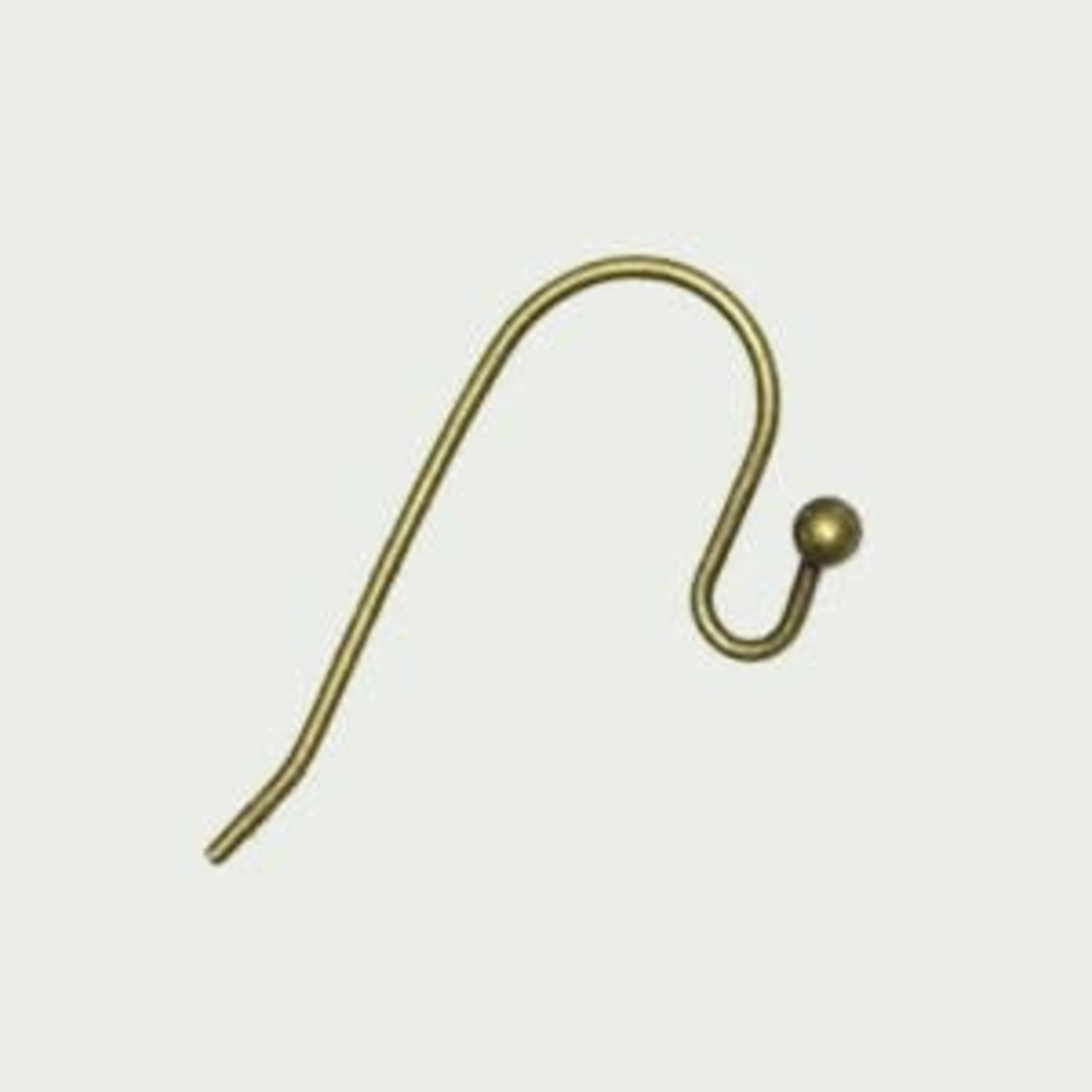 French Earwire Nickel-Free Antique Brass Plated - 50 pieces