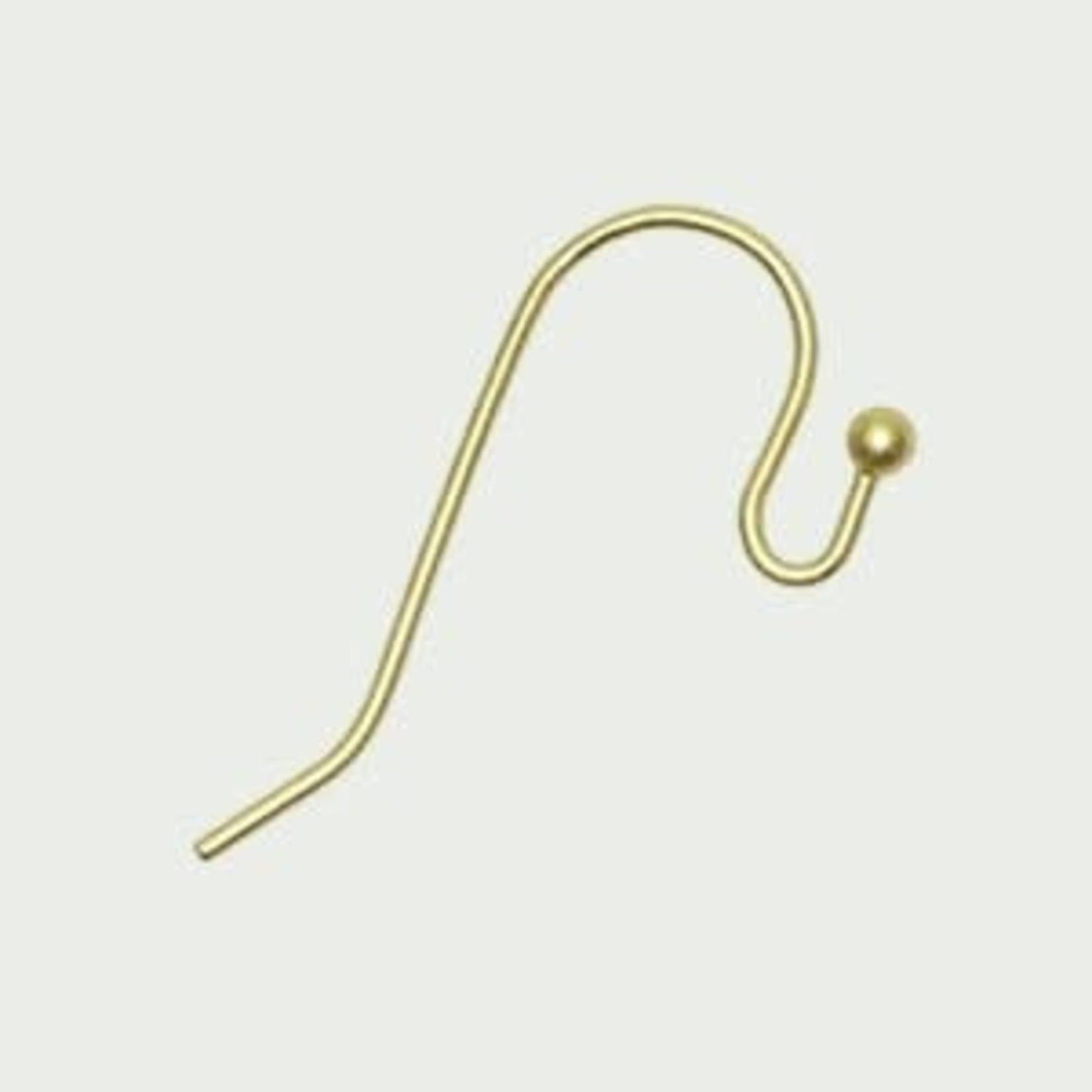 French Earwire Nickel-Free Satin Gold Plated - 50 pieces