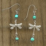 Bead Inspirations Silver Dragonfly Turquoise Earring Kit