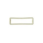 Rectangle Bead Frame 25x8mm Nickel-Free Satin Gold Plated