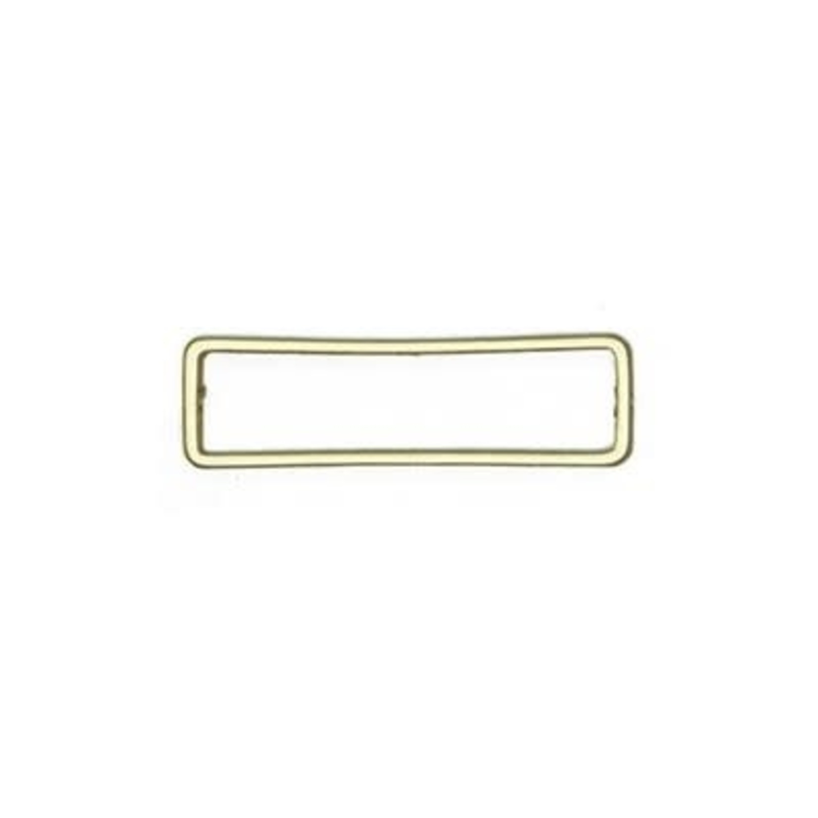 Satin Gold Plated Rectangle Bead Frame 25mm x 8mm Nickel-Free