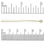 Gold Plated Eyepin 20 Ga  2" Nickel-Free - 100 pieces