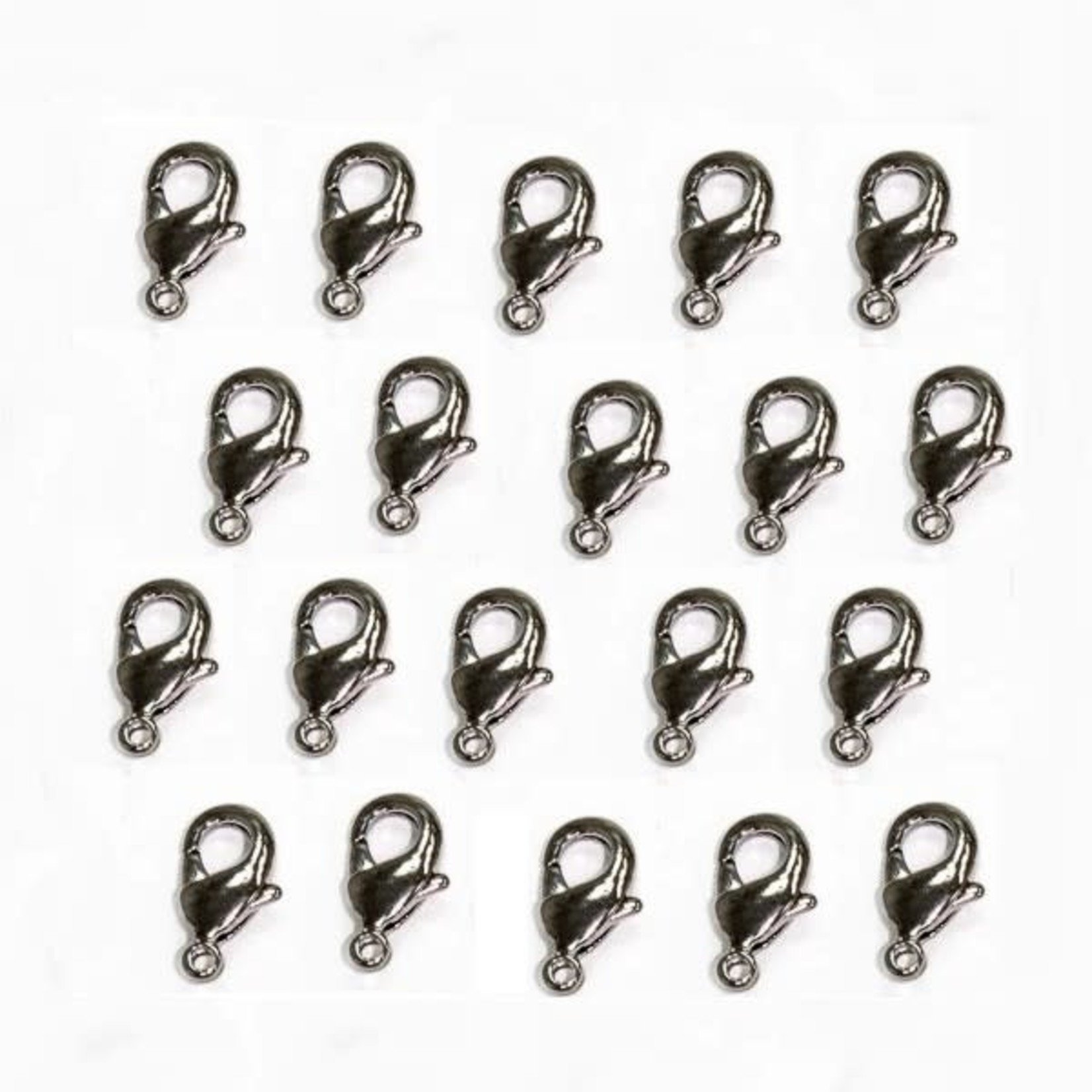 Gun Metal Plated Lobster Clasp  9x5mm Nickel-Free - 20 pieces