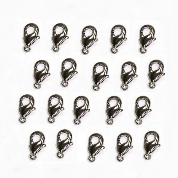 Gun Metal Plated Lobster Clasp 9x5mm Nickel-Free - 20 pieces