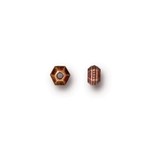Faceted 3mm Hexagon Spacer Bead Antique Copper Plated - 500 pieces
