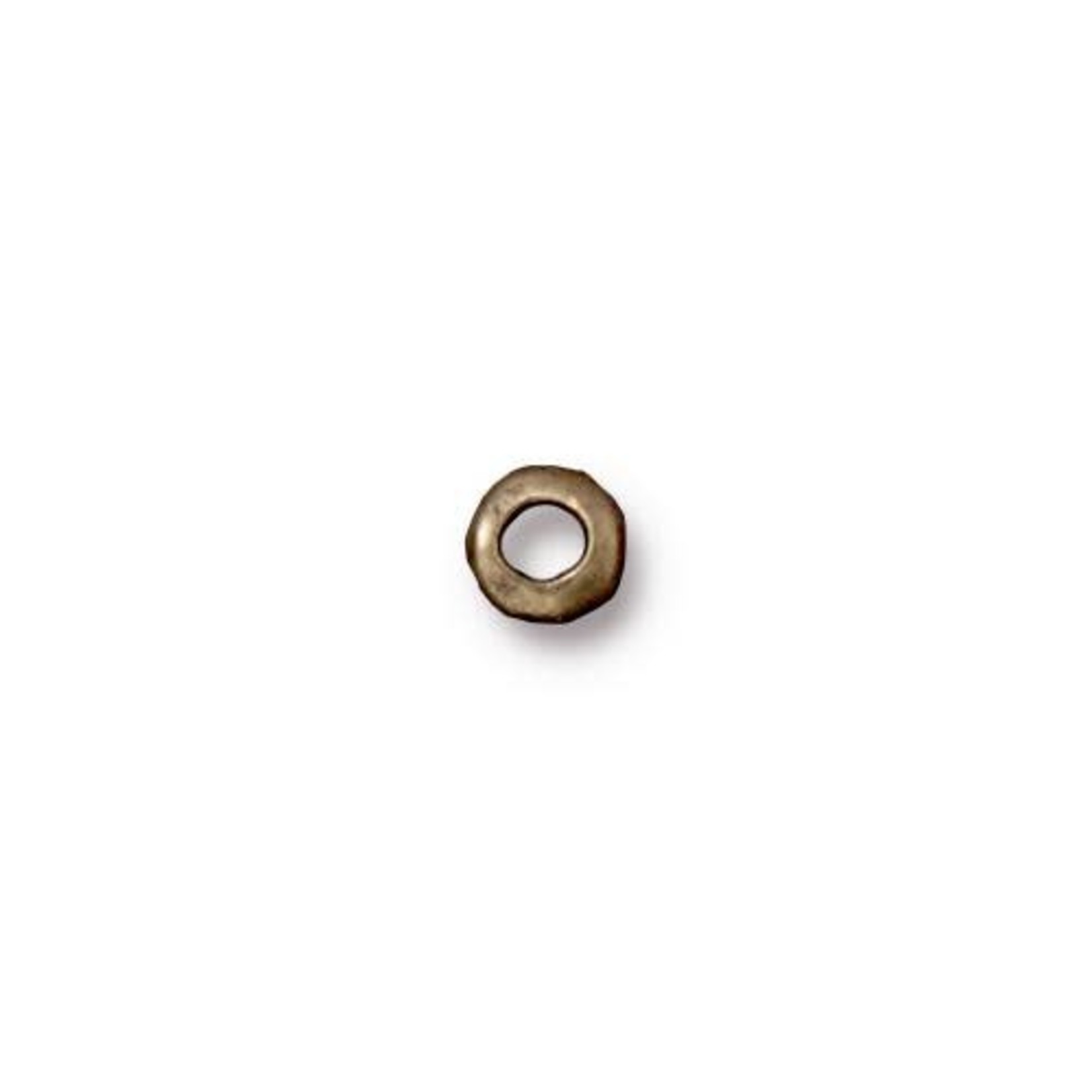 Tierracast Brass Oxide Plated 5mm Nugget Large Hole Spacer Bead - 10 pieces