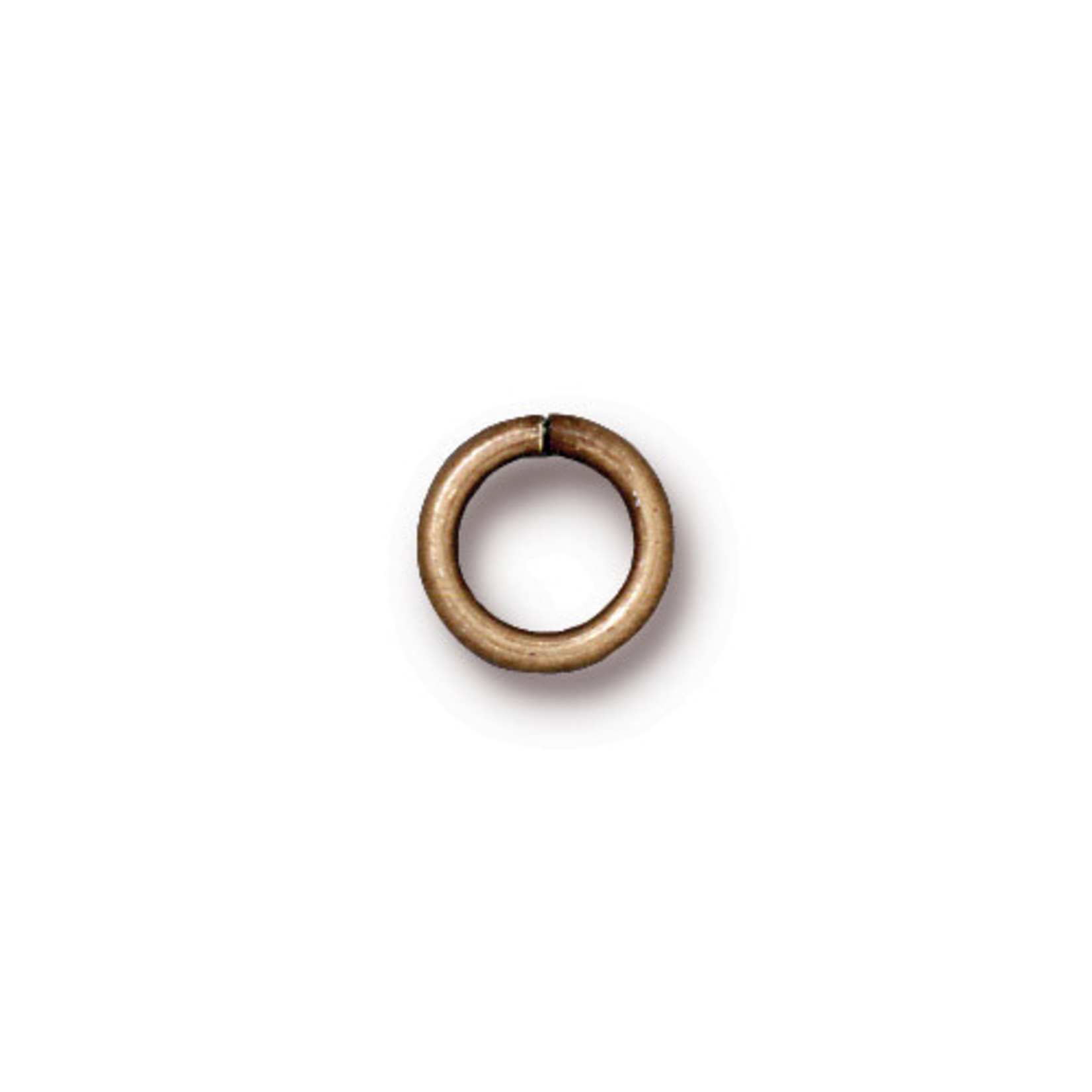 TierraCast Oxidized Brass Plated Round Jump Ring 16 Ga, 5mm ID - 10 pieces