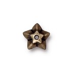 TierraCast Tierracast Oxidized Brass Plated Star Bead Cap