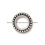 TierraCast Round 8mm Bead Frame - Antique Silver Plated