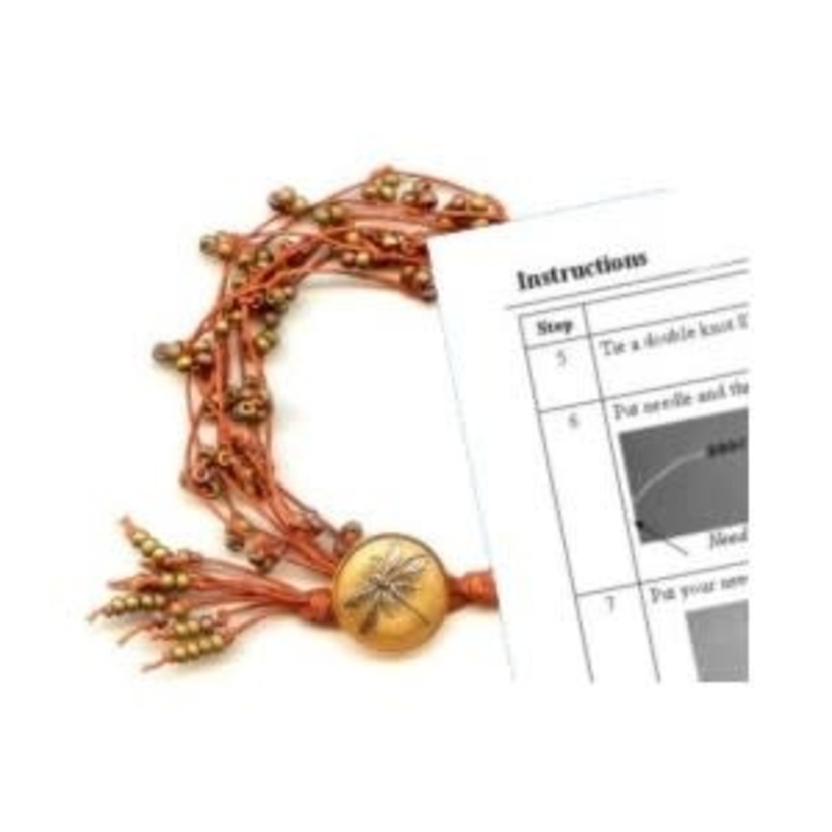 Printed Instructions to Make a Bird's Nest Bracelet