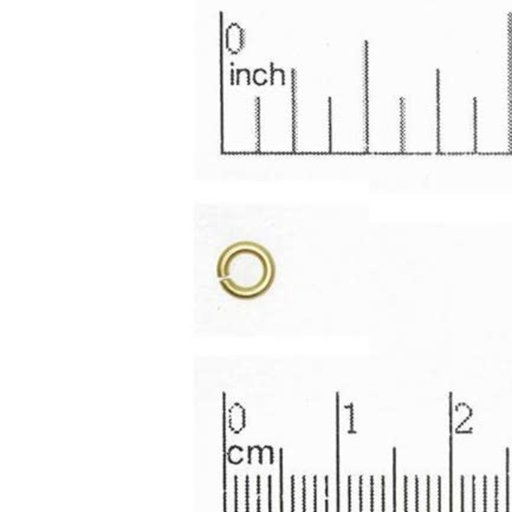 Satin Gold Plated Jump Ring  4mm Nickel-Free - 100 pieces