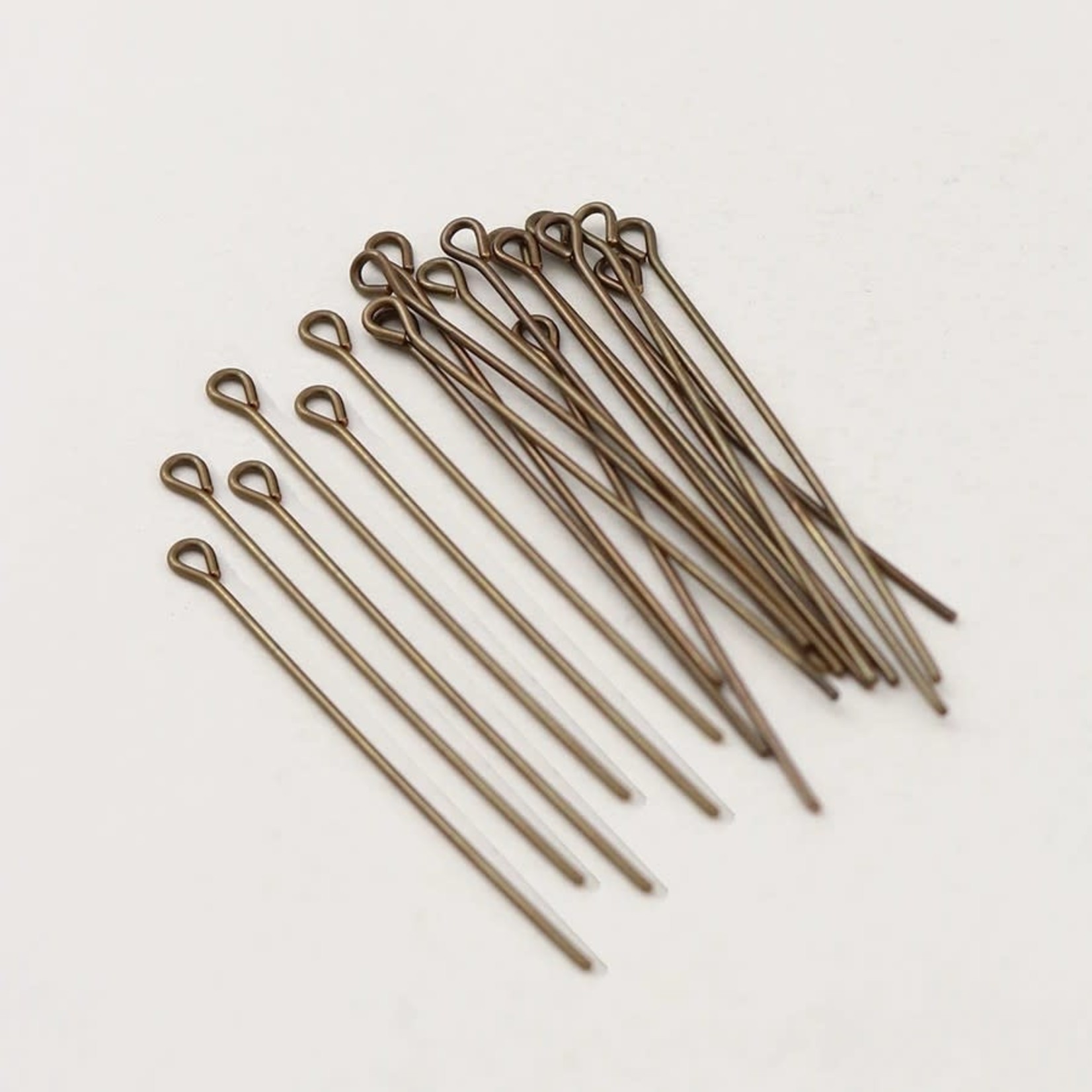 Vintaj Vintaj Brass Eye Pin 1.5"  -  20 Pieces