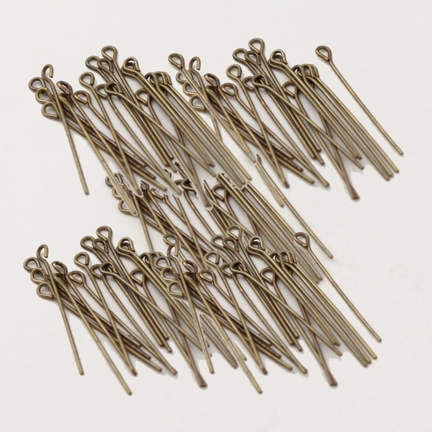 Vintaj Vintaj Brass Eye Pin 1"  - 100 Pieces