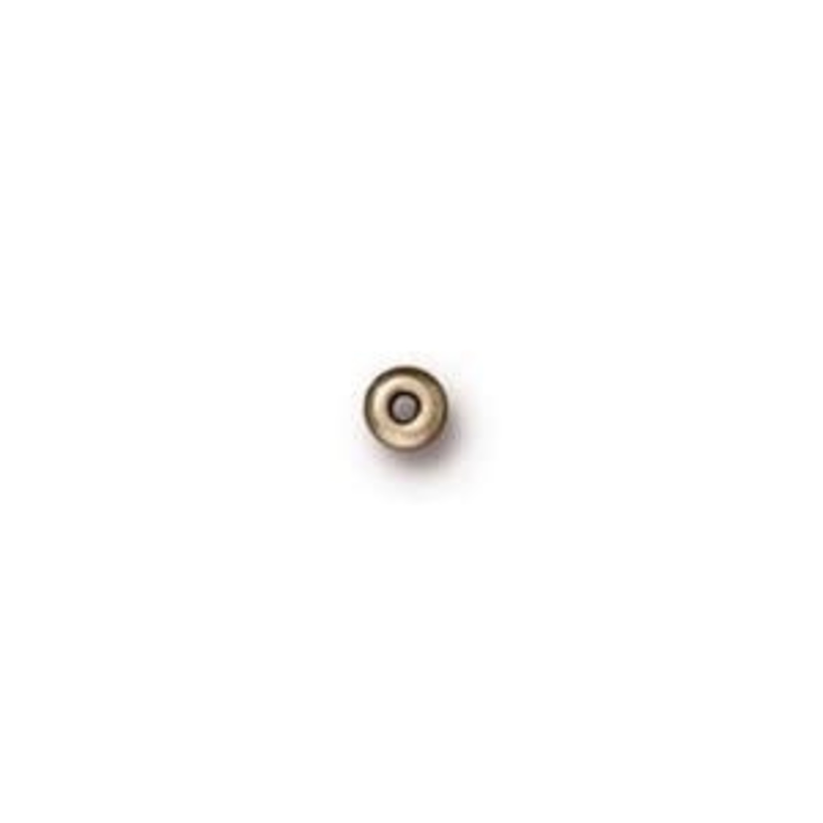 Tierracast Brass Oxide Plated 3mm Heishi Disk Spacer Bead - Single