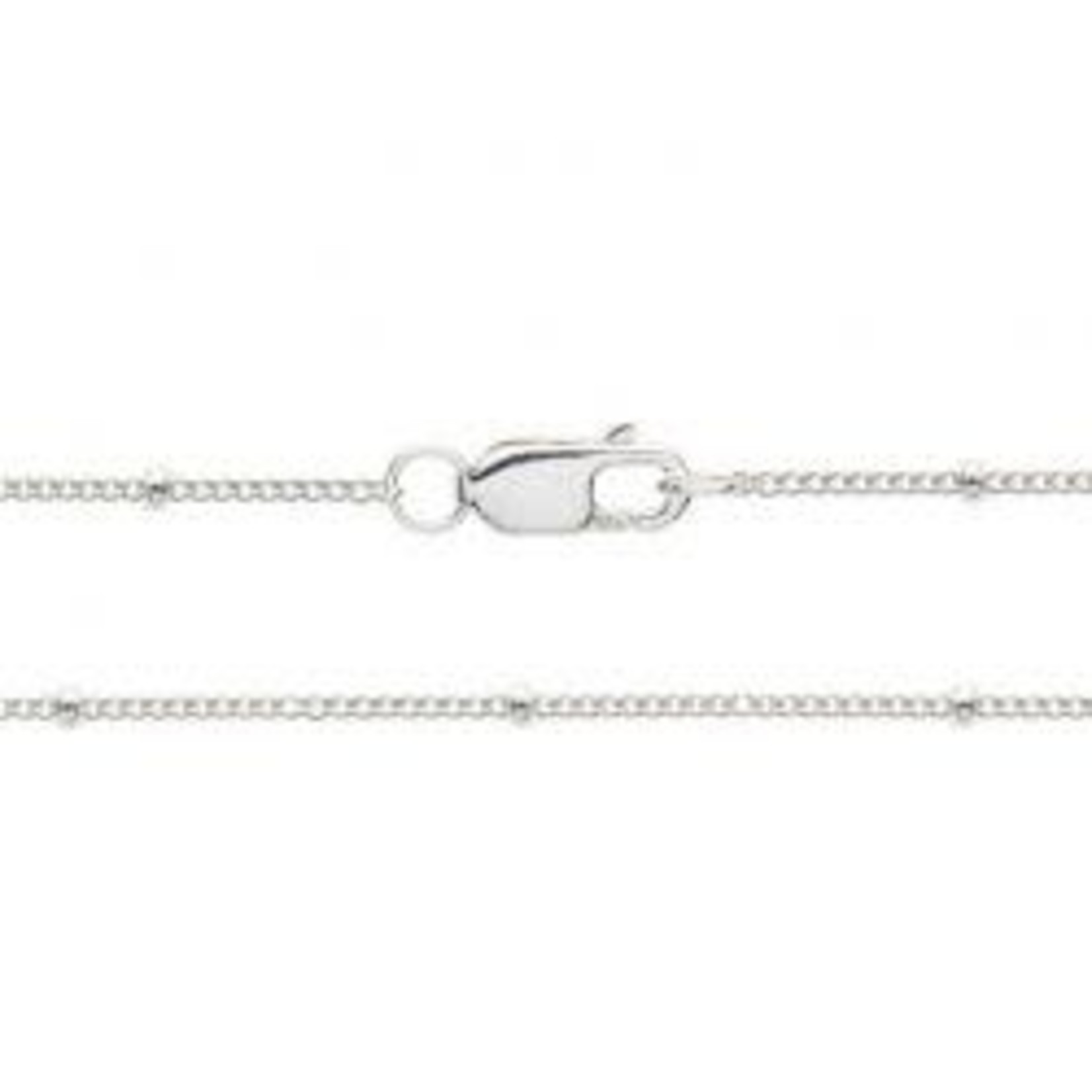 Sterling Silver Satellite 18" Chain Necklace with 8x4mm Lobster Claw