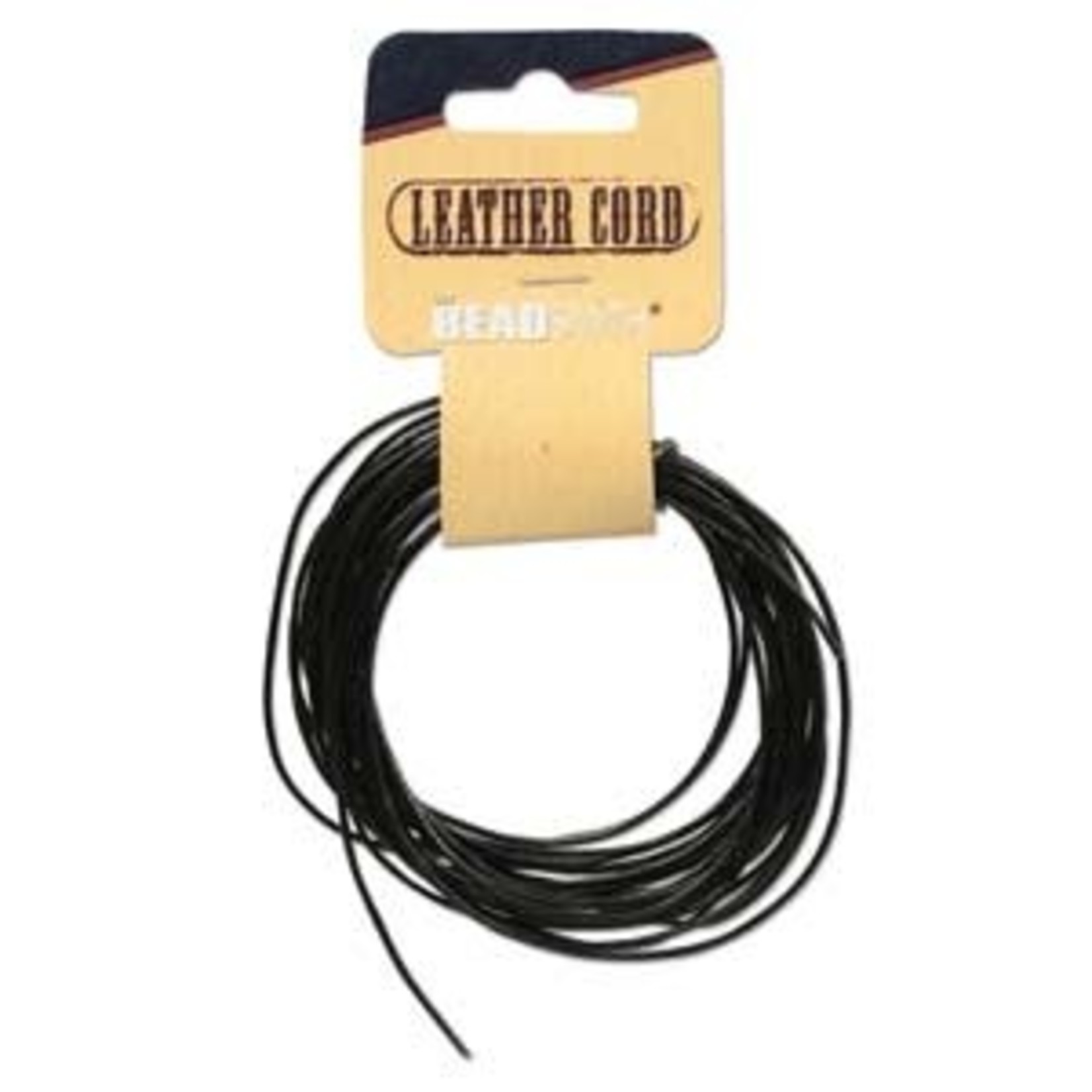Beadsmith Leather Cord 1mm Black 5yds