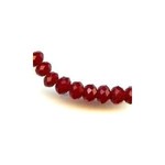 Faceted Glass Rondelle 3x5mm Red Opaque Bead Strand