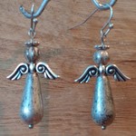 Vintage Silver Angel Earrings - Ready to Wear