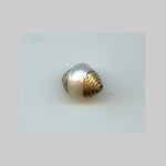 Tibetan 8mm Pearl Bead with Brass Caps