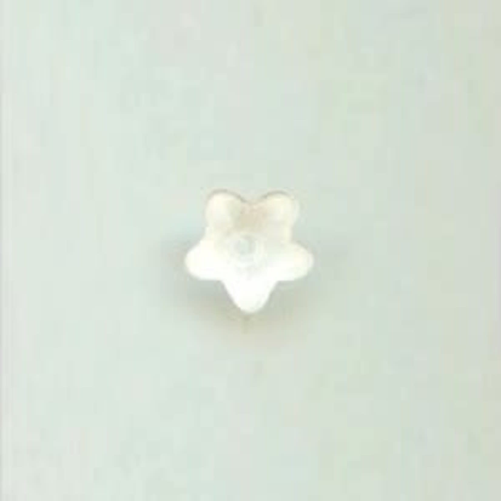 Lucite Flower Bead 10x4mm White - 20 Pieces