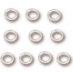 TierraCast Oval Jump Ring Silver Plated 20 Ga, 4x3mm ID - 10 pieces