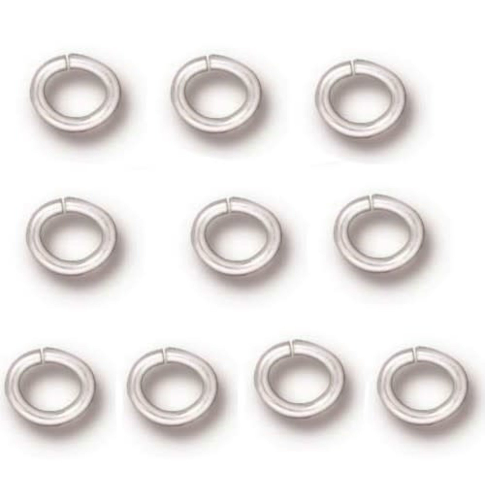 TierraCast Oval Jump Ring Silver Plated 20 Ga, 4x3mm ID - 10 Pieces