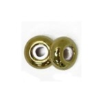 String-On Clasp 4mm Hole Round 8x5mm Nickel-Free Gold Plated