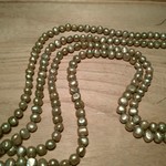 Freshwater Pearl strand -  Nugget 6mm Green