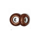 String-On Clasp 4mm Hole Round 8x5mm Nickel-Free Antique Copper Plated