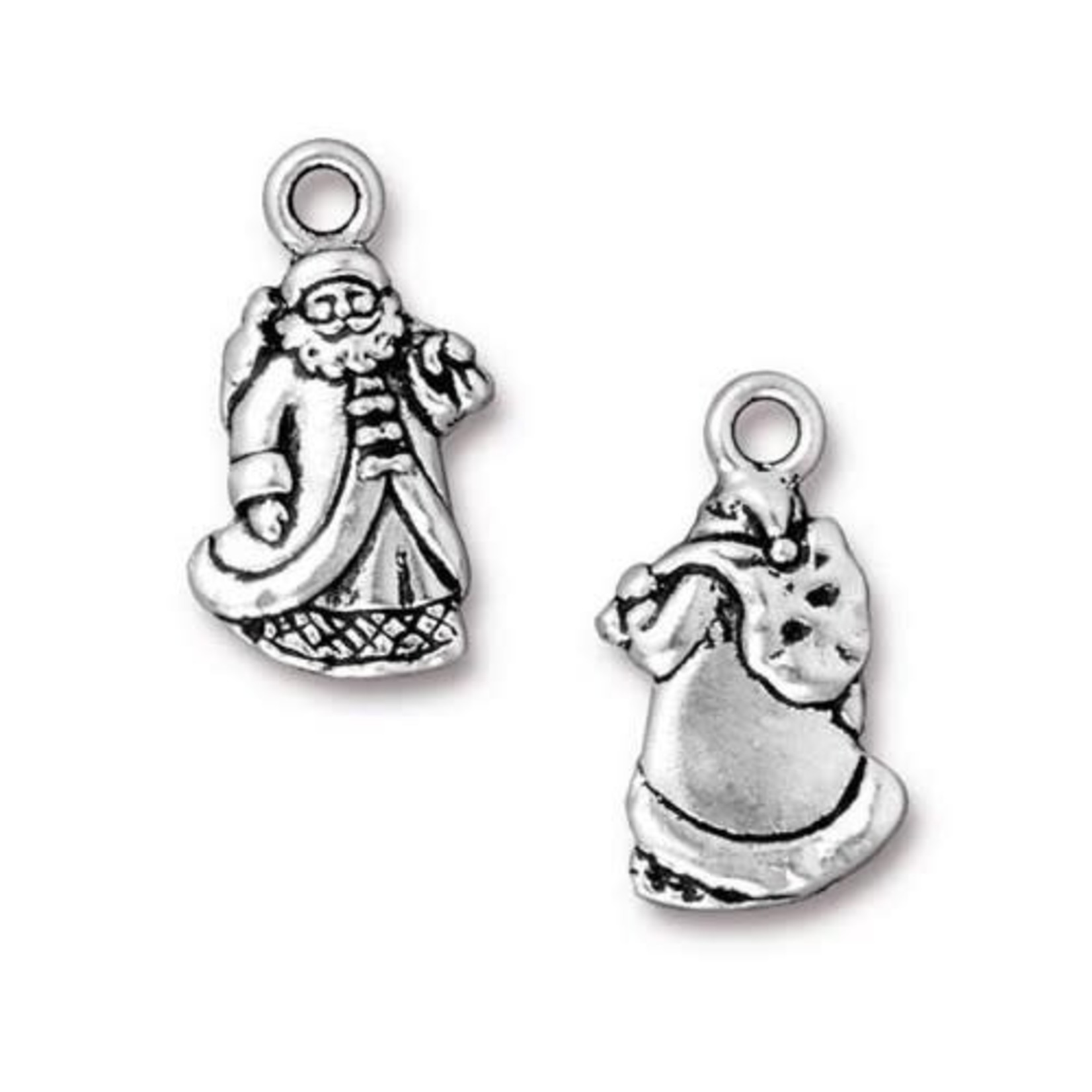 TierraCast St. Nick Charm - Antique Silver Plated