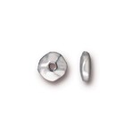 Tierracast Silver Plated 7mm Nugget Spacer Bead- 20 pieces