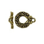 TierraCast Wreath Toggle Clasp Set - Antique Brass Plated