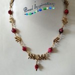 Bead Inspirations A New Leaf Red Tiger Necklace - Ready to Wear