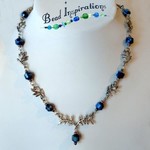 Bead Inspirations A New Leaf Blue Tiger Necklace - Ready to Wear