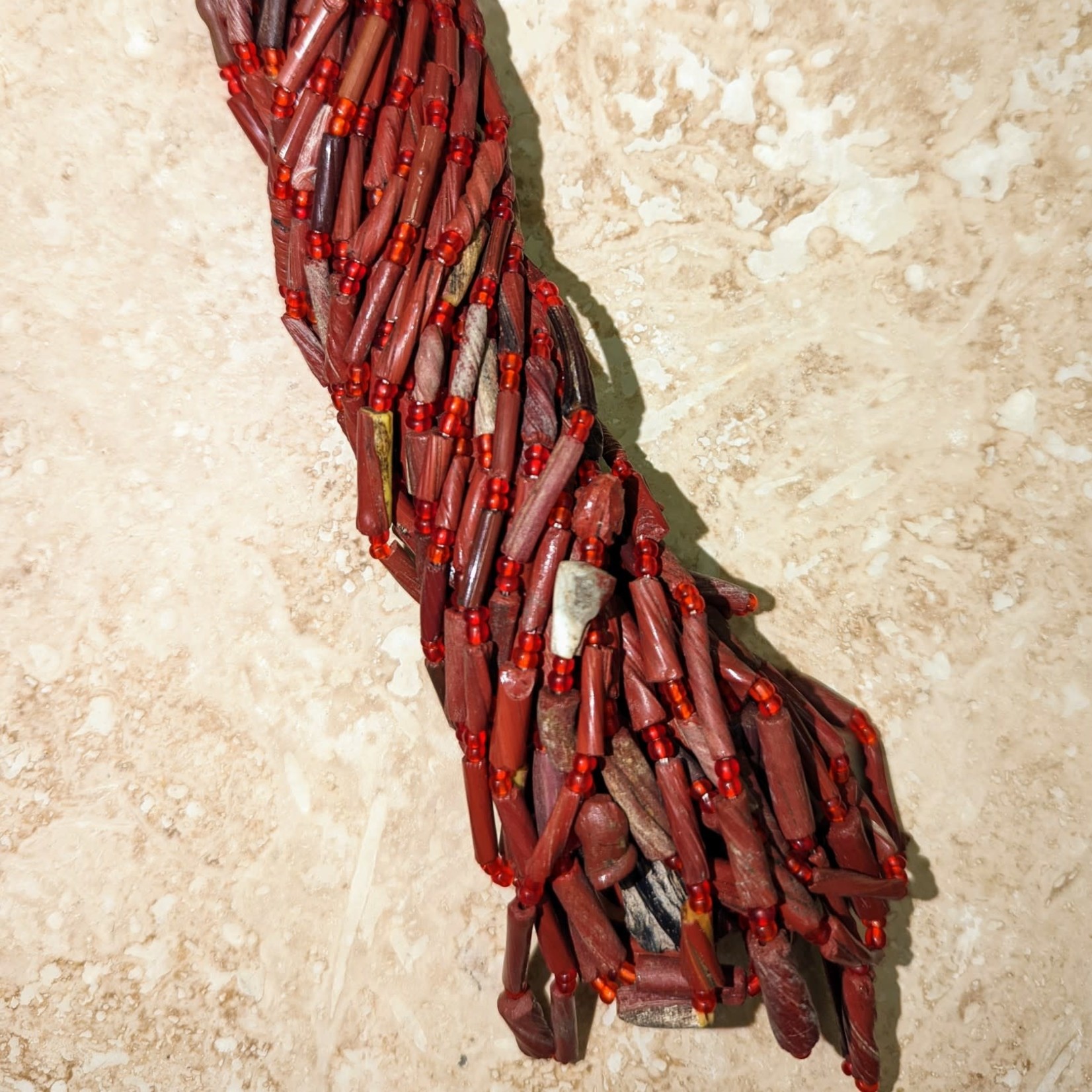 Ancient Glass Bead Strand - Red