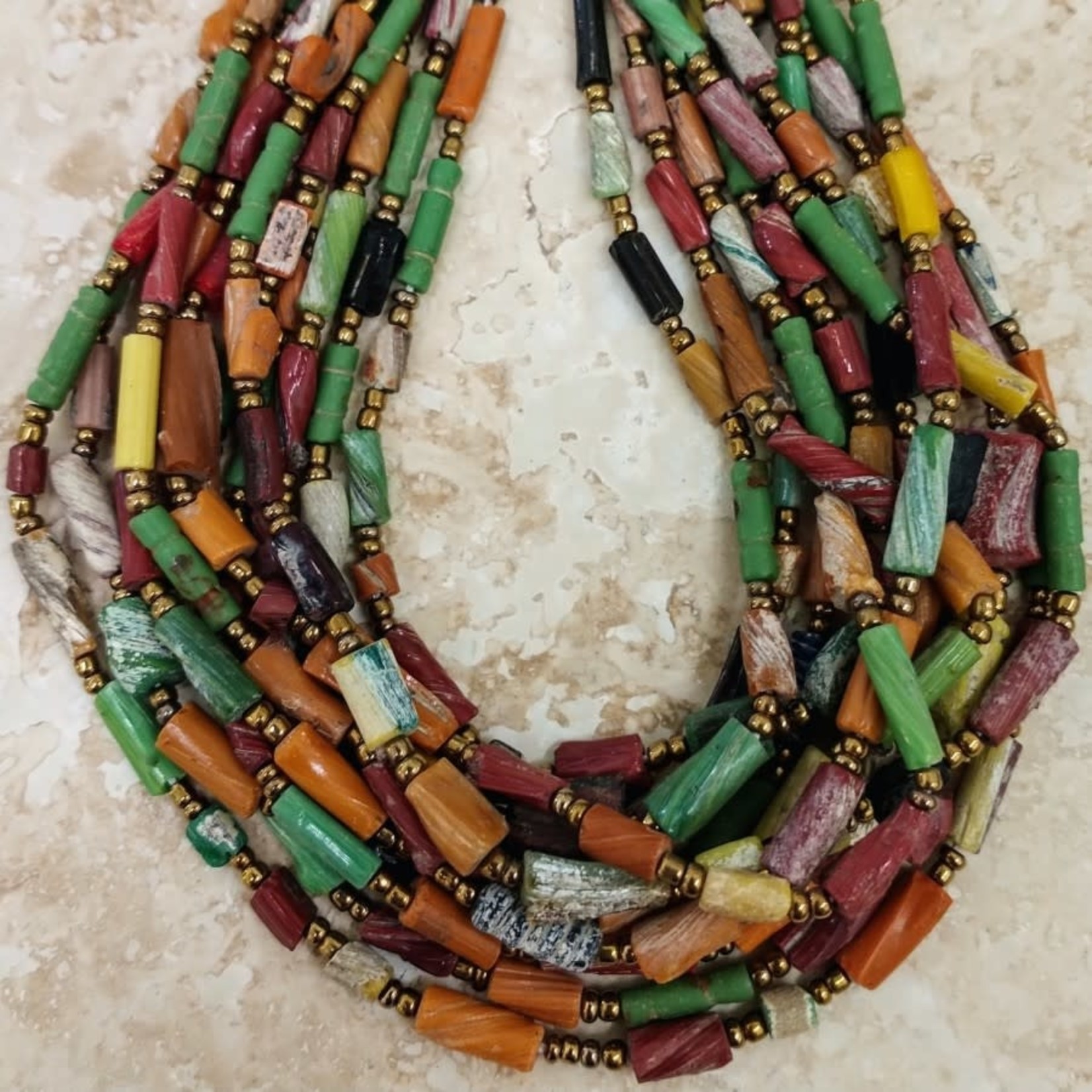 Ancient Glass Bead Strand - Fall Mix