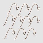 French Earwire w/ Ball Nickel-Free Antique Copper Plated - 10 pieces