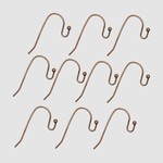 French w/ Ball Earwire Nickel-Free Antique Copper Plated - 10 pieces