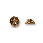 TierraCast Tiffany Bead Cap Antique Gold Plated