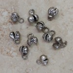 Silver Plated Brass Bell Charm - 10 Pieces