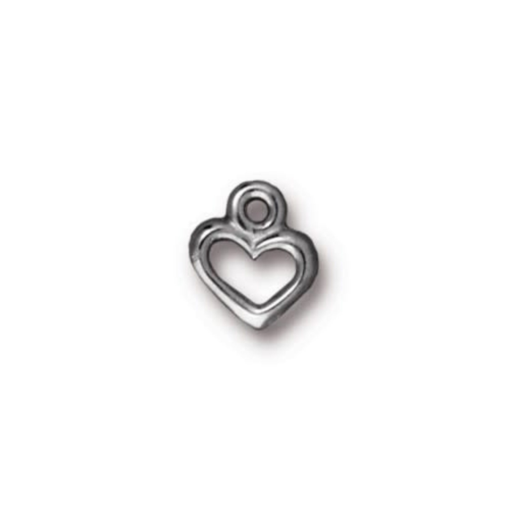 Wholesale Rhodium Heart Charms for Jewelry Making - TierraCast