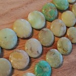 Chrysoprase Coin 22mm Bead