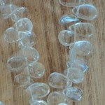 Rutilated Quartz Briolette 6x10mm Bead - Single