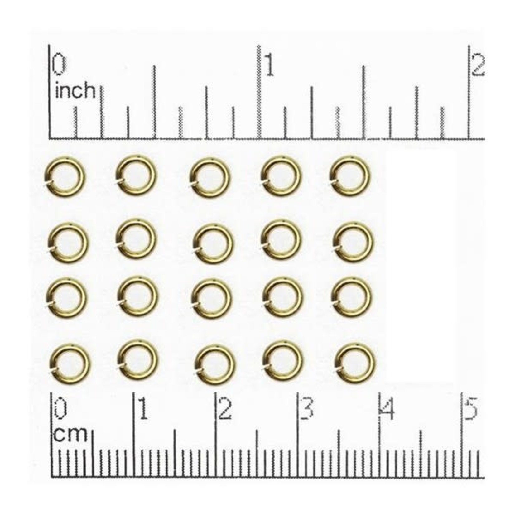 Gold Plated  4mm Jump Ring Nickel-Free - 20 pieces