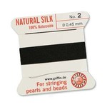 Griffin Silk Bead Cord Black Size 02