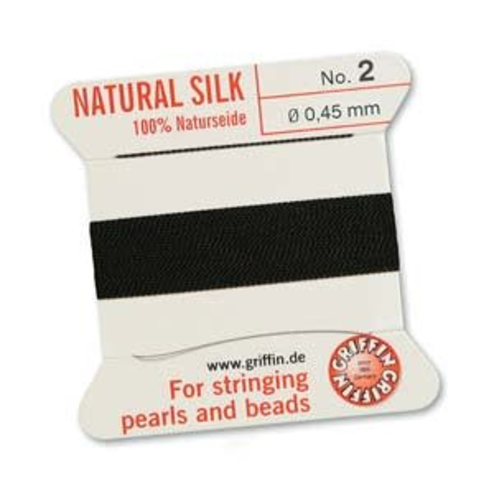 Griffin Silk Bead Cord Black Size 02 Bead Inspirations
