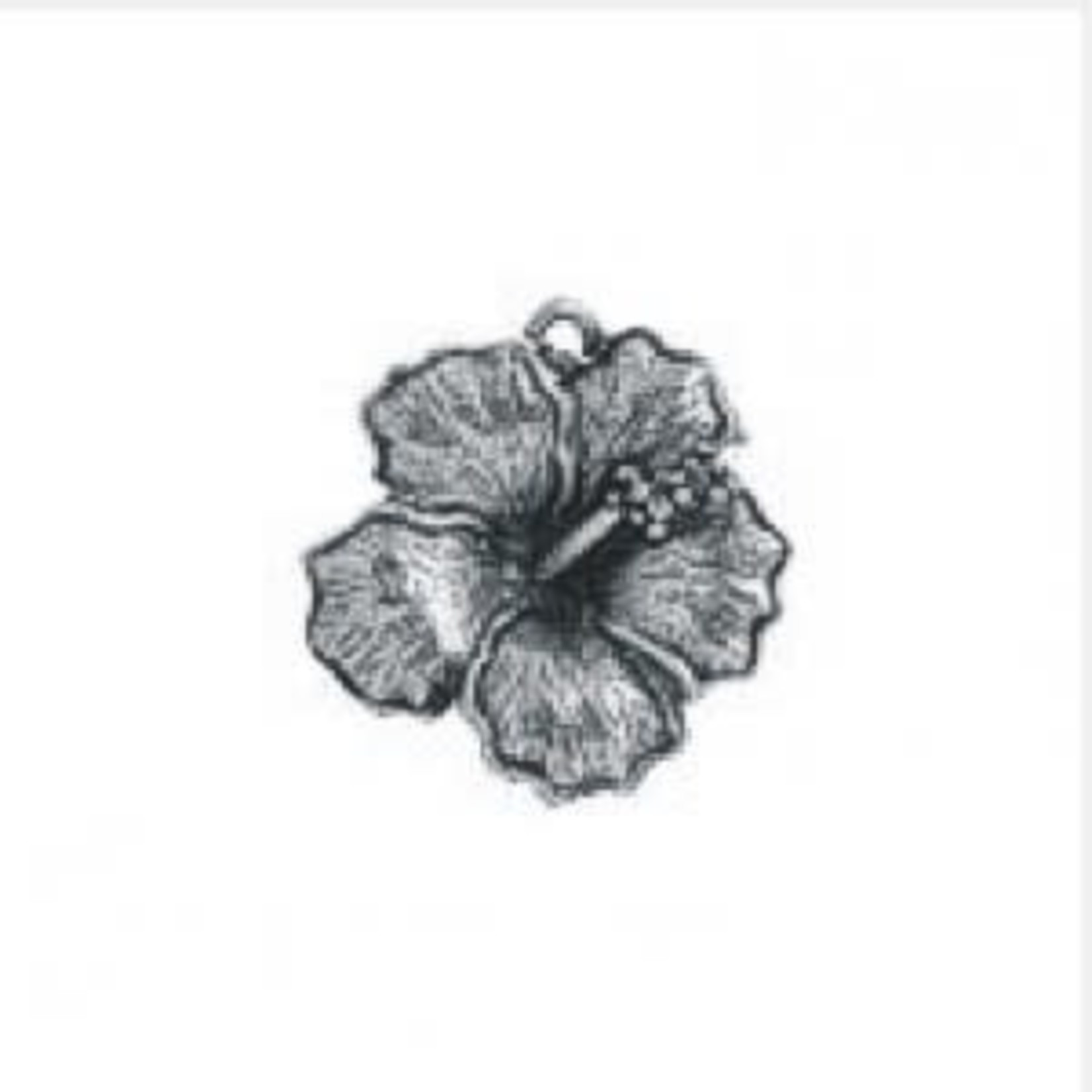 Hibiscus Pewter Charm