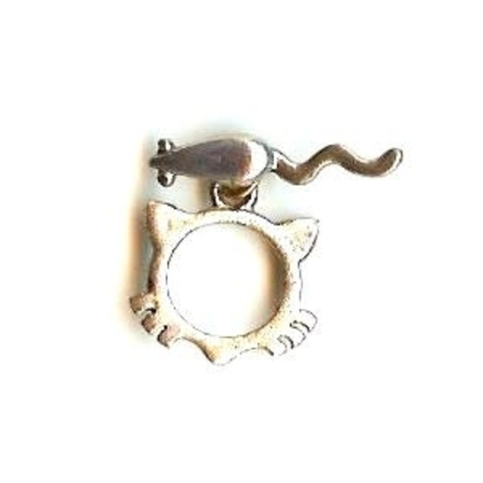 Cat & Mouse Pewter Toggle Clasp Set