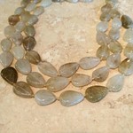 Rutilated Quartz Teardrops Bead Strand